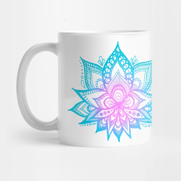 Pastel Vibes Lotus Flower Mandala by julieerindesigns